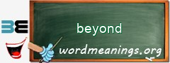 WordMeaning blackboard for beyond